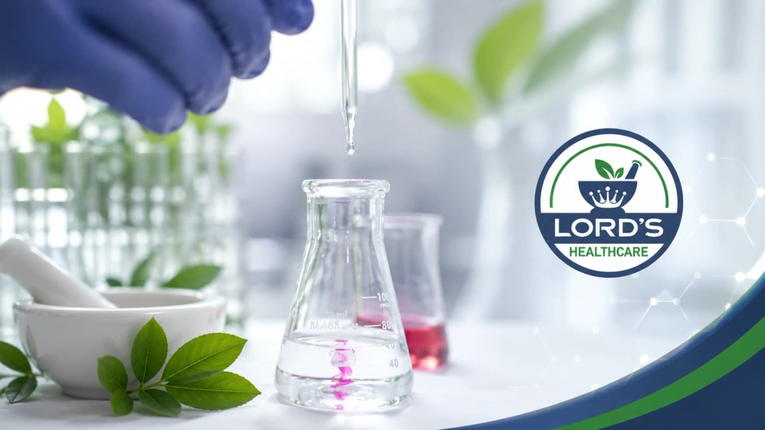 Lords Healthcare laboratory and manufacturing banner
